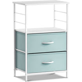 2 Drawer Tall Nightstand Table